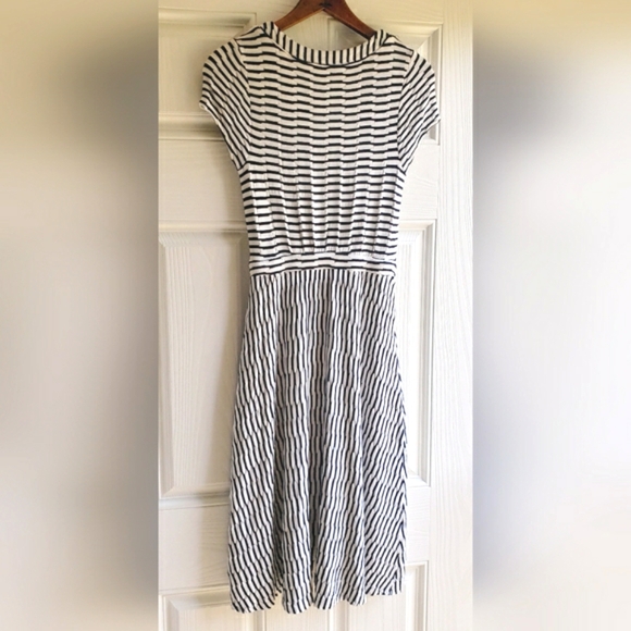 Maeve Black Striped Midi Dress Size XS - Picture 3 of 10